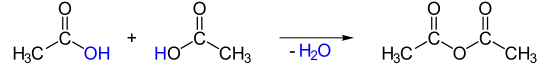 Dehydratisierung von Essigsäure zu Essigsäureanhydrid